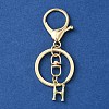 Alloy Initial Letter Charm Keychains KEYC-YW00006-08-1