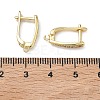 Brass Micro Pave Clear Cubic Zirconia Hoop Earring Findings KK-H256-06G-3