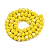 Electroplate Opaque Solid Color Glass Beads Strands EGLA-A044-P8mm-L04-3