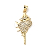 Brass Micro Pave Cubic Zirconia Pendants KK-P330-01C-G-1