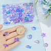 90Pcs 9 Styles Transparent Spray Painted Glass Beads GLAA-BM0001-02A-3