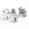 201 Stainless Steel Barbell Cartilage Earrings EJEW-R147-13-3