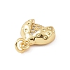 Brass Micro Pave Cubic Zirconia Charms X-KK-C012-44G-3