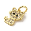 Brass Micro Pave Clear Cubic Zirconia Pendants KK-R162-015A-G-2