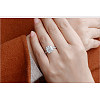 Brass Crystal Rhinestone Finger Rings for Women WGCDF56-01-5