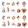 50Pcs 10 Style Alloy Enamel Pendants ENAM-CJ0001-112-1