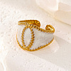 304 Stainless Steel Enamel Open Cuff Rings WG6321C-01-1