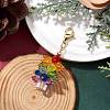 Christmas Tree Glass Beads Pendant Decorations HJEW-JM02552-2