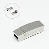 Tarnish Resistant 304 Stainless Steel Magnetic Clasps with Glue-in Ends STAS-I011-17-1