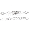 201 Stainless Steel Rolo Chain Necklace for Men Women NJEW-I122-10P-2
