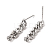 Anti-Tarnish 925 Sterling Silver Dangle Stud Earrings STER-Z007-02P-2