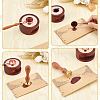 Brass Wax Seal Stamp with Rosewood Handle AJEW-WH0412-0279-3