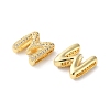 Rack Plating Brass Micro Pave Cubic Zirconia Slide Charms KK-C084-34G-M-2