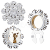 5Pcs Brass Rhinestone Cufflinks FIND-CY0001-63P-7