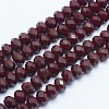 Faceted Rondelle Glass Beads Strands X-GLAA-E403-07-1