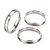 304 Stainless Steel Grooved Finger Ring Settings STAS-WH0039-01D-P-1