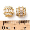 Brass Micro Pave Cubic Zirconia European Beads KK-P239-23G-3