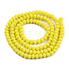 Opaque Solid Color Glass Beads Strands LS-EGLA-A034-P10mm-D26-3