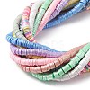 10 Strands 10 Colors Eco-Friendly Handmade Polymer Clay Beads Strand CLAY-YW0001-92-2