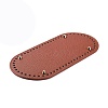 PU Leather Oval Long Bottom for Knitting Bag FIND-WH0032-01D-3