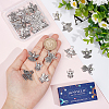 50Pcs 5 Style Tibetan Style Alloy Pendants PALLOY-SC0004-07-3