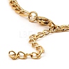 201 Stainless Steel Link Bracelet for Women BJEW-D062-01A-3