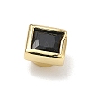 Square Brass Micro Pave Cubic Zirconia Cabochons KK-P345-13G-E04-2