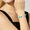 100Pcs 2 Colors Brass with Rhinestone Spacer Beads KK-BBC0015-99-6