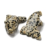 Natural Dalmatian Jasper Carved Healing Goldfish Figurines DJEW-D012-08F-2
