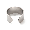 304 Stainless Steel Open Cuff Ring Components STAS-C067-01B-P-4