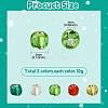 50G 5 Colors Christmas Theme Silver Lined Glass Seed Beads SEED-YW0002-62A-3