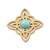 Synthetic Turquoise Pendants STAS-I327-14G-02-1