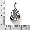 Natural Labradorite Teardrop Pendants G-G112-03P-09-3