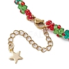 Christmas Handmade Glass Seed Beads Link Bracelets for Women BJEW-MZ00123-4