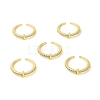 Clear Cubic Zirconia Initial Letter Open Cuff Ring RJEW-H120-09G-5
