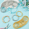 200Pcs 2 Colors Steel Memory Wire FIND-SP0002-08-4