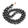 Non-Magnetic Synthetic Hematite Beads Strands G-H1624-8mm-2-2