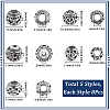 40Pcs 5 Styles Alloy European Beads FIND-SC0010-56-2