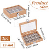 12-Slot Rectangle Wood Pendant Necklace Jewelry Storage Presentation Boxes CON-WH0095-33B-2