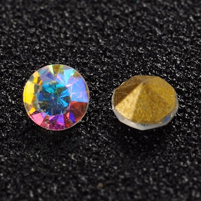 Glass Pointed Back Rhinestone CR4mm11Y-1-1