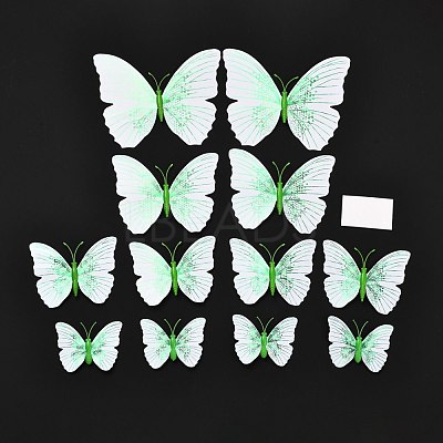 PVC Plastic Artificial 3D Butterfly Decorations DIY-I072-02D-1