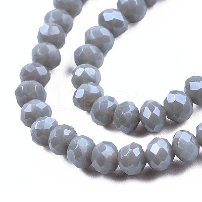 Electroplate Glass Beads Strands EGLA-A044-P8mm-A10-1