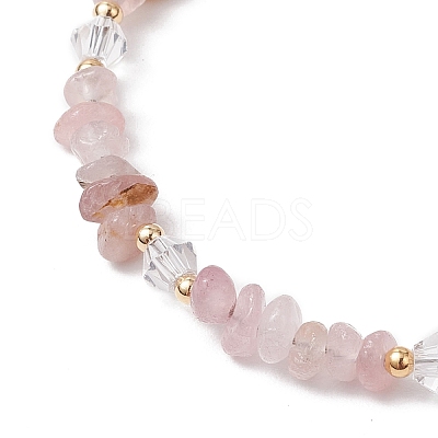 Natural Quartz Chip Beaded Bracelets for Women BJEW-JB11742-01-1