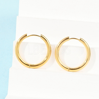 Ion Plating(IP) 304 Stainless Steel Huggie Hoop Earrings LS-EJEW-O087-07B-1
