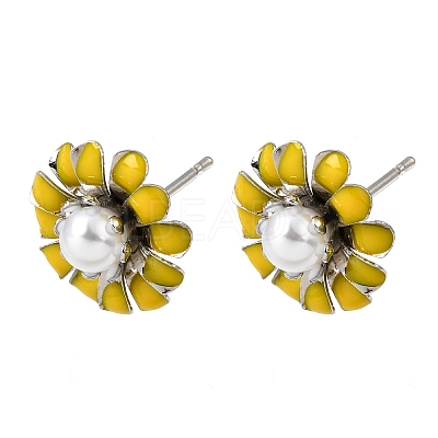 Brass Enamel Stud Earrings KK-CBA8324-27P-02-1