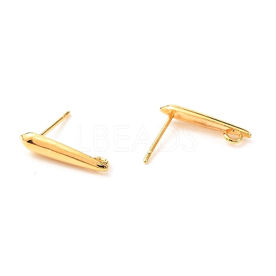 Brass Stud Earring Findings KK-F824-003G-1