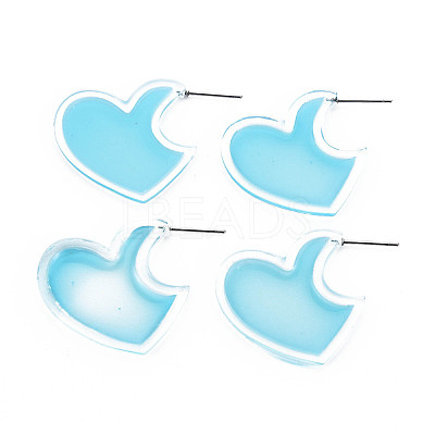 Heart Stud Earrings for Girl Women KY-Q058-079-1