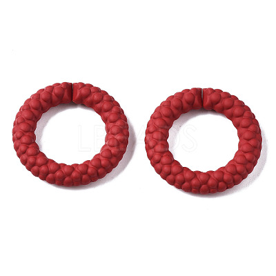 Spray Painted CCB Plastic Linking Rings CCB-Q091-010E-1