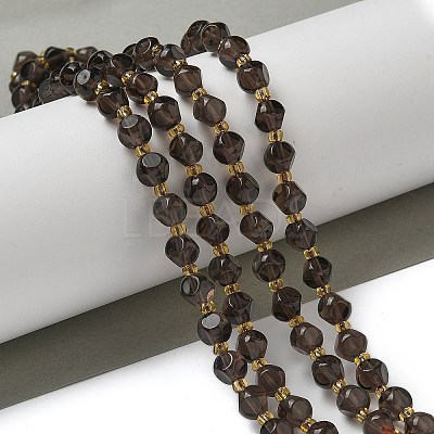 Natural Ice Obsidian Beads Strands G-K387-A09-01-1