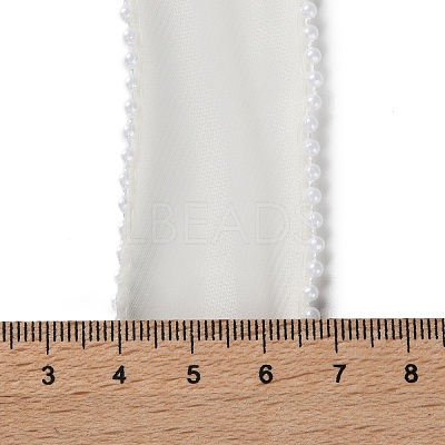 5 Yards ABS Pearl Edged Mesh Ribbon for Bowknot Making OCOR-B004-01A-06-1
